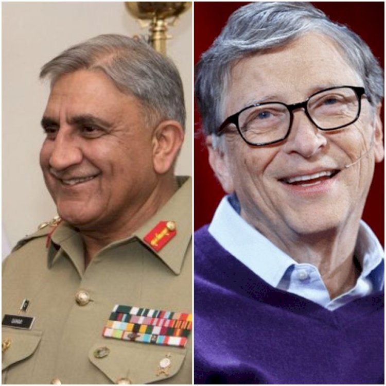 Bill Gates & General Qamar Bajwa Discuss Anti-Polio Drive In Pakistan