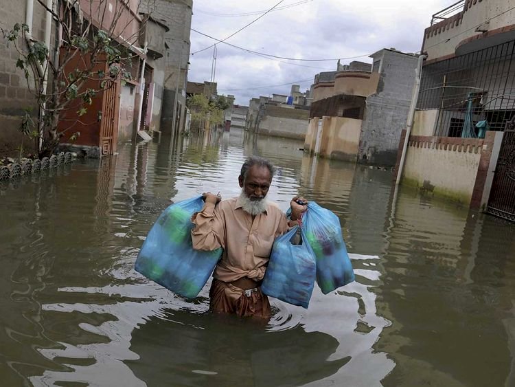 The Famous Korangi Causeway In Karachi Closed Because Of Floodwater